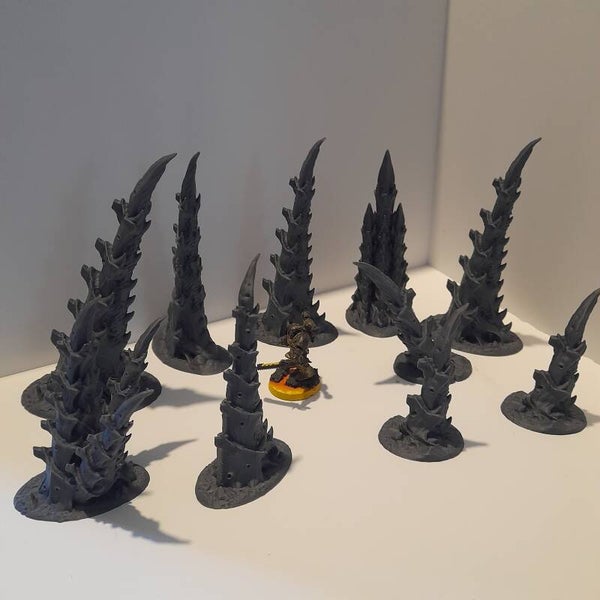 Nid Spires / Spikes set of 10 Various Heights