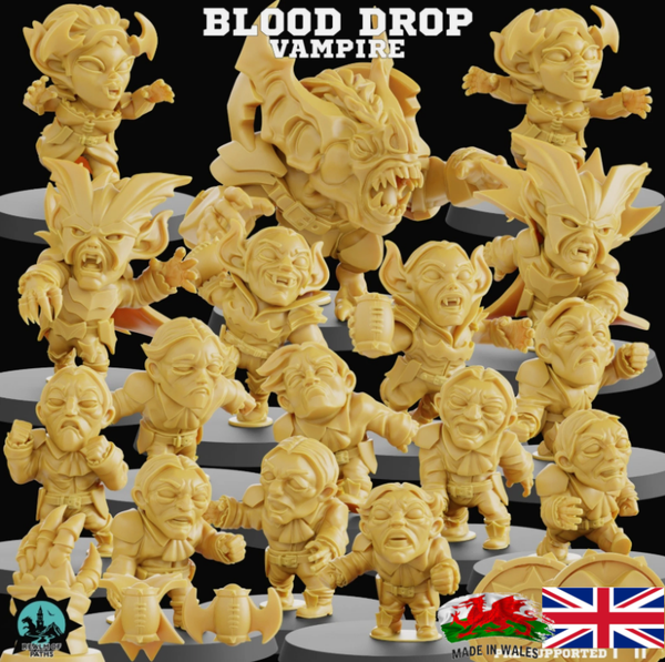 Bloodrop Vampires Cut Chibi Fantasy football Team Bigger SEE SIZE!!!