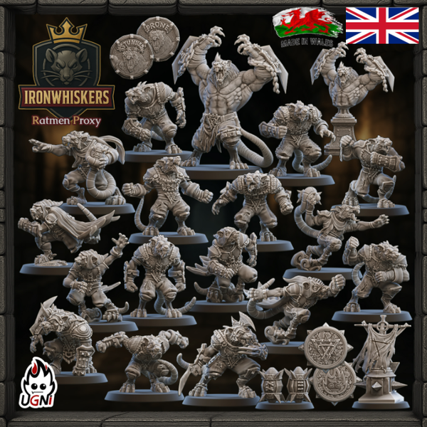 IronWhiskers - Ratmen Full Team  Ugni Fantasy Football READY TO POST