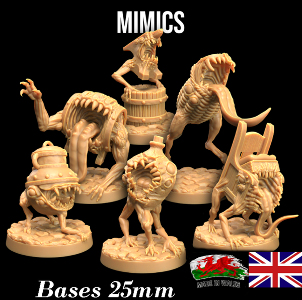 Mimic Collection (set of 6) with 25mm bases in ABS Like  resin