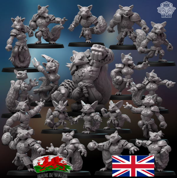 Fantasy Football  Human Proxy team Feisty Foxes chibi cute  by Dice Heads