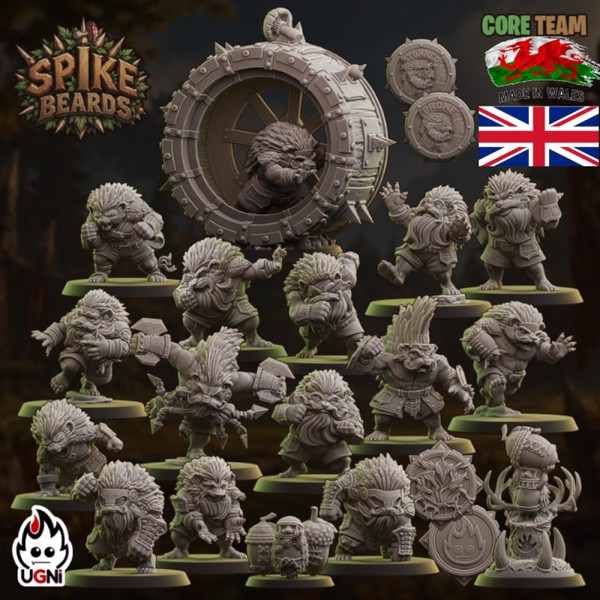 Fantasy Football  dwarf Hedgehog Proxy team includes 2 extra lineme to make full team