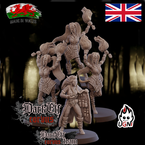 Dark Elf Support Staff Apothecary and Cheerleaders