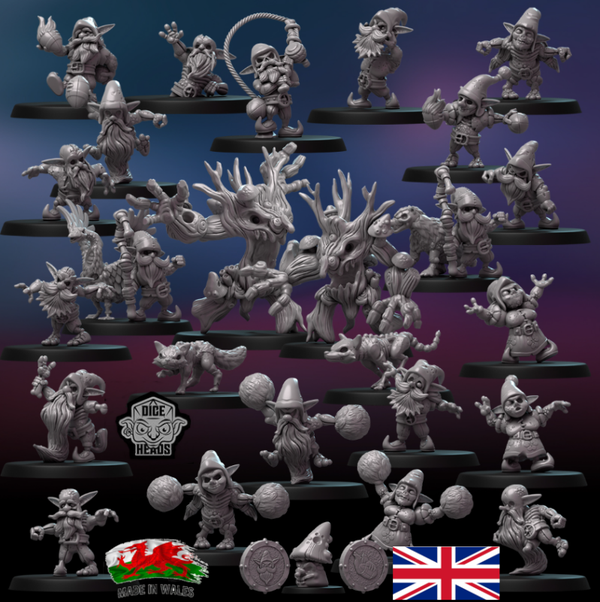Gnome zombie team Rot wrench runners by dice heads