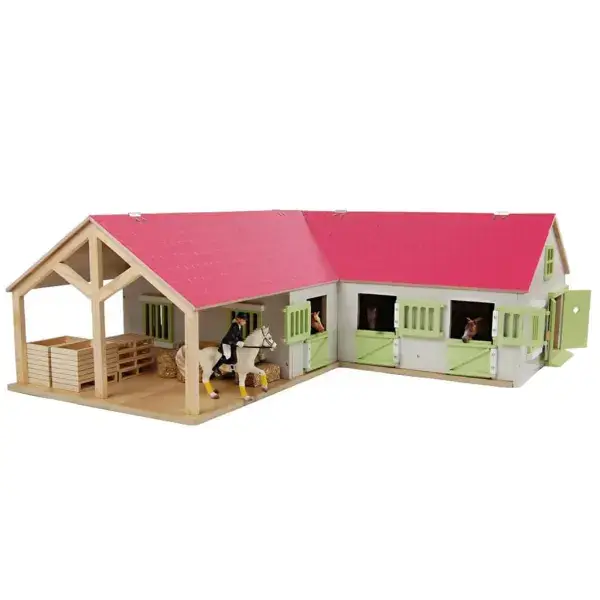 Kids Globe Paardenstal 1:24 Roze