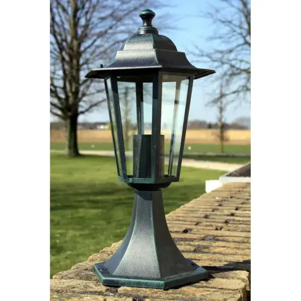 Tuinlamp Donkergroen/Zwart Aluminium
