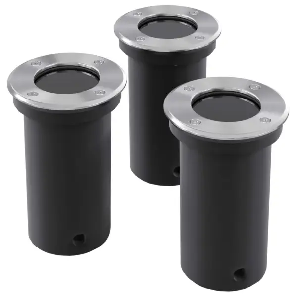 Buitengrondlampen Rond 3 st