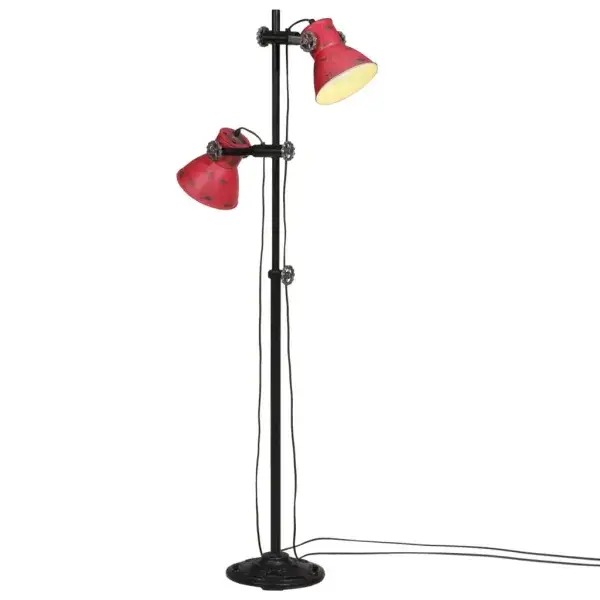 Staande lamp 25 W verweerd rood 25x25x90/160 cm E27