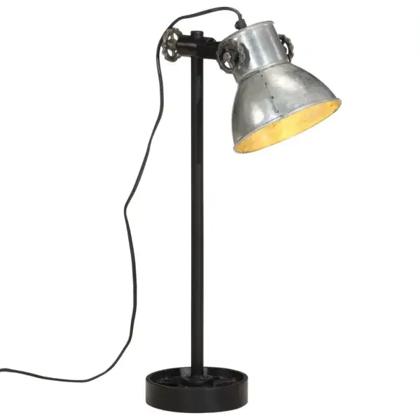 Bureaulamp 25 W Vintage Zilver 15x15x55 cm E27