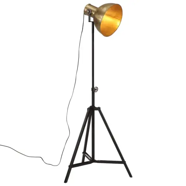 Staande lamp 25 W antiek messing 61x61x90/150 cm E27