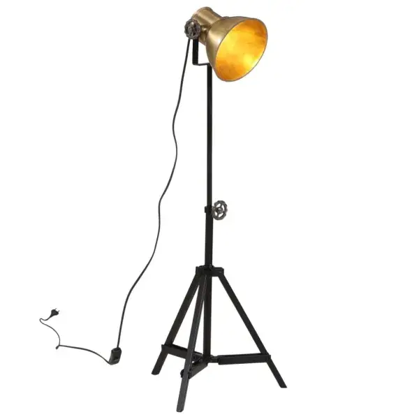 Staande lamp 25 W antiek messing 35x35x65/95 cm E27