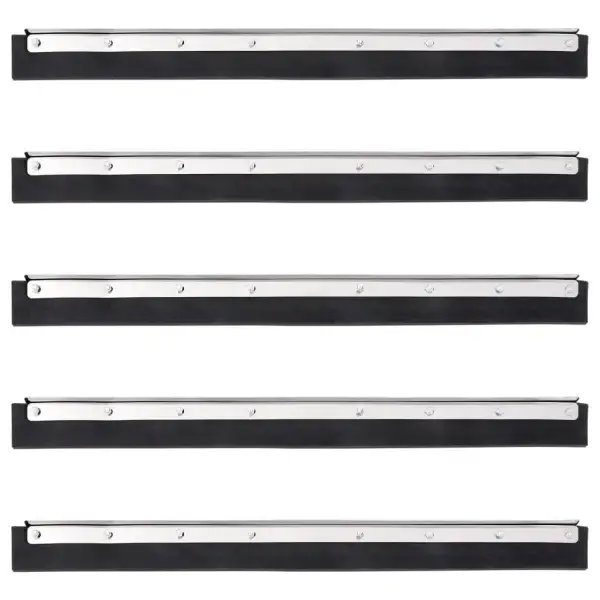 Vloerwisserkoppen 5 st 55x2x5 cm Staal en Rubber