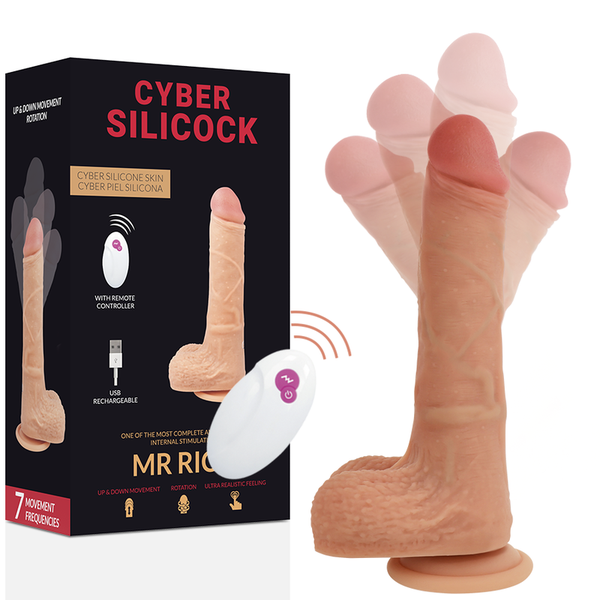 CYBER SILICOCK - REALISTISCHE AFSTANDSBEDIENING MR RICK 20,9 CM -O- 4 CM