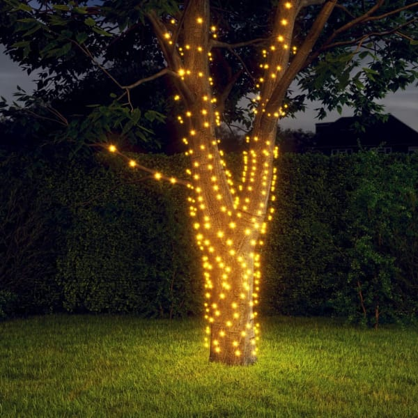 Solar Fairy Lights 2 st 2x200 LED Warm Wit Binnen Buiten