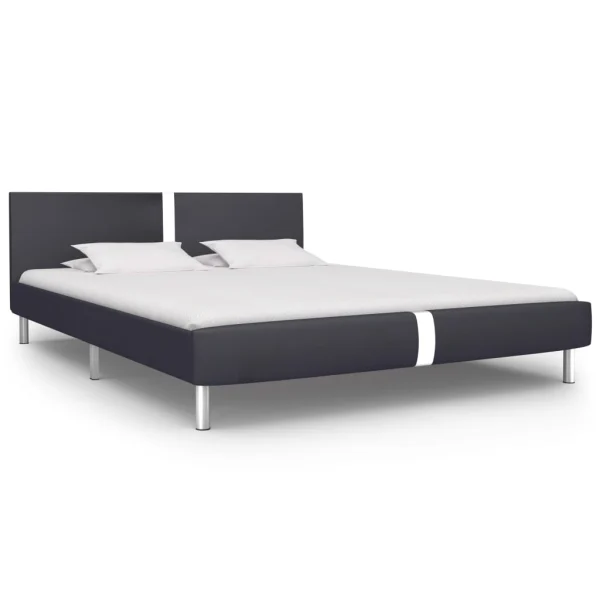 Bedframe zonder matras zwart kunstleer 120x200 cm