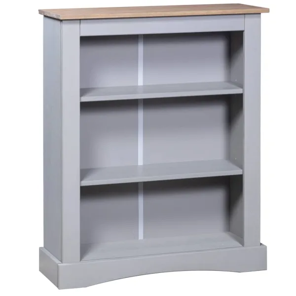 3-laags Mexicaanse boekenkast Corona-stijl grijs 81x29x100 cm