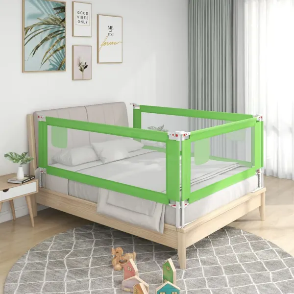 Veiligheidsbedhek peuter groen 140x25 cm stof