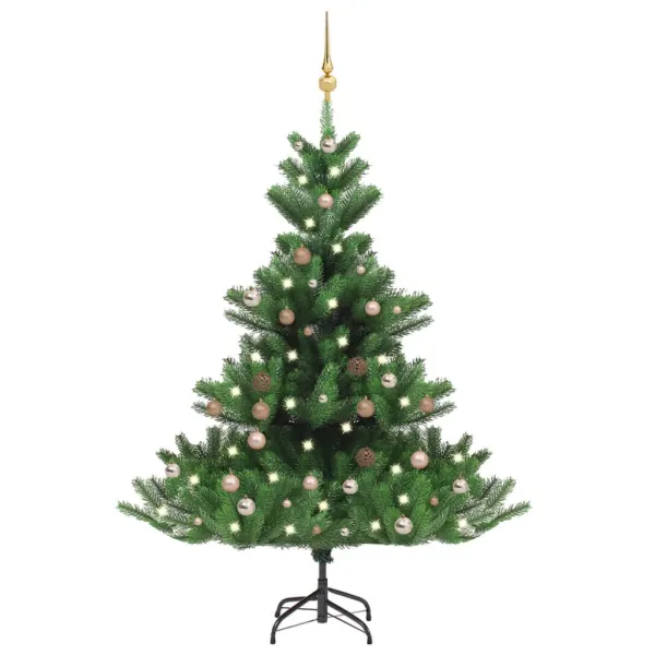 Nordmann Spar Kunstkerstboom LED&Ball Set Groen 180cm (328430+330097)