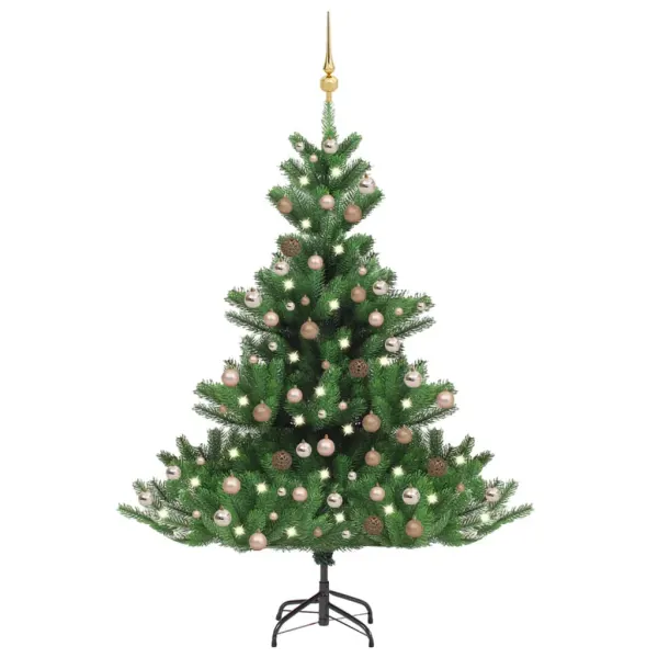 Nordmann Spar Kunstkerstboom LED&Ball Set Groen 240cm (328432+330098)