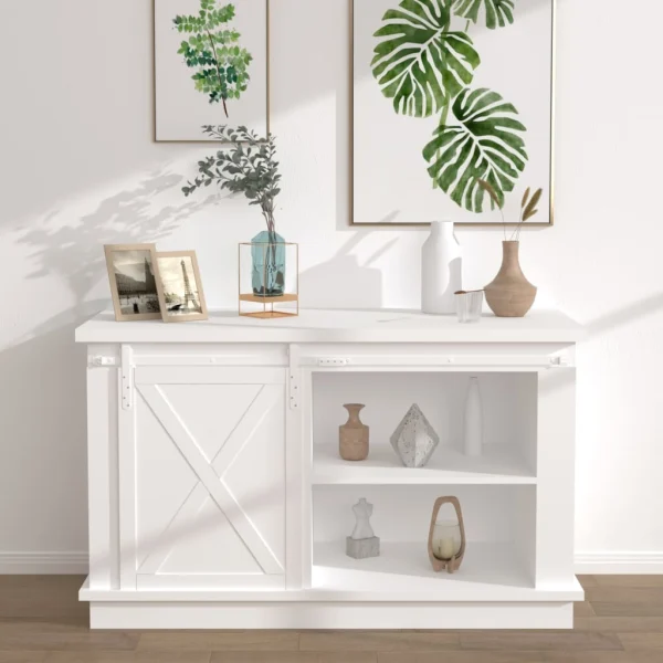 Mini Schuifdeurkast Kit Koolstofstaal Wit 122 cm