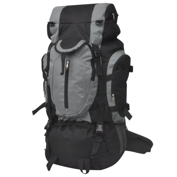 Wandelrugzak XXL 75 L Zwart en Grijs