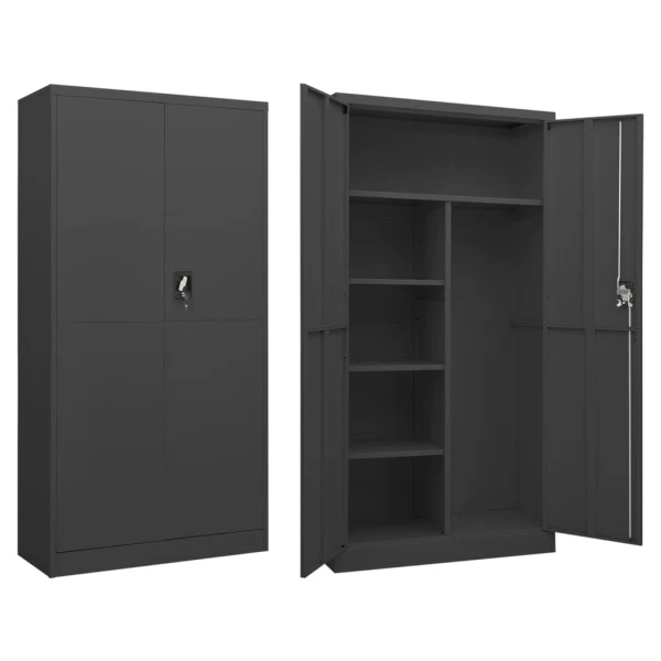 Lockerkast Antraciet 90x40x180 cm Staal