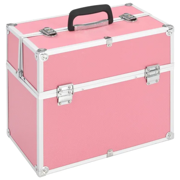 Make-uptas 38x23x34 cm roze aluminium