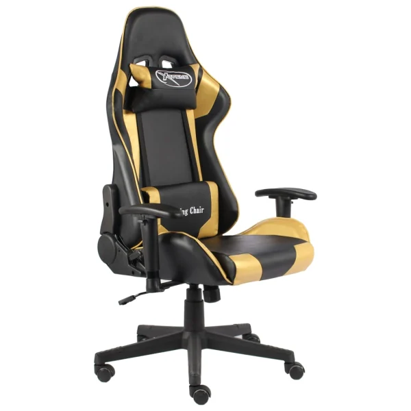 Draaibare Gaming Stoel Goud PVC