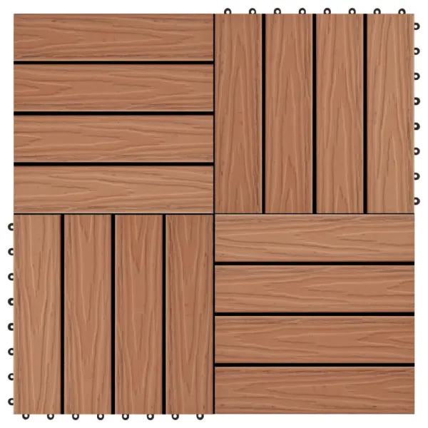 11 st. Vlondertegels Diep Geëmbosseerd HKC 30x30 cm 1 m2 Lichtbruin