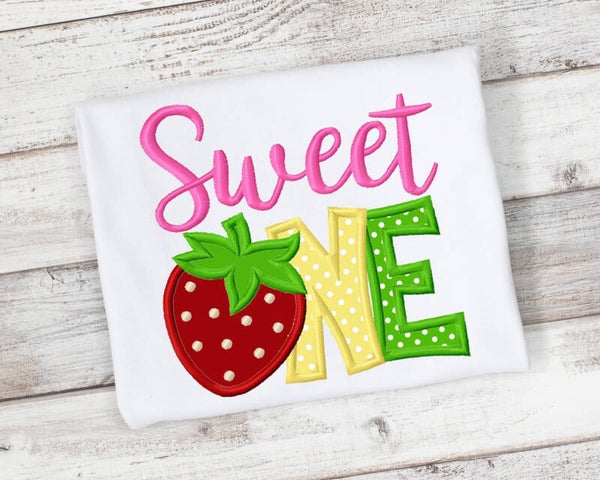 Sweet One Strawberry Birthday Shirt, 1st Birthday