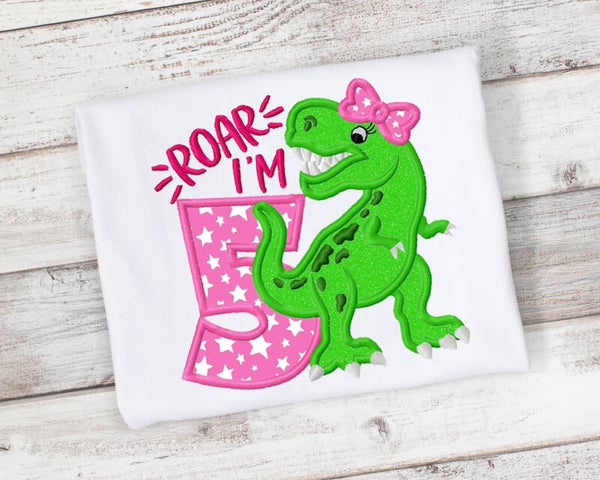 Roar I'm 5, Girls 5th Birthday