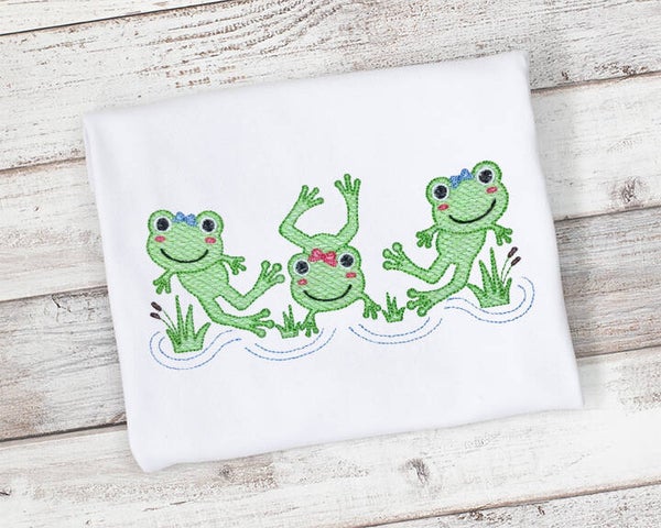 Frog Trio, Girls Shirt or Bodysuit