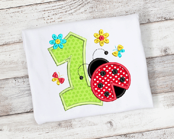 ONE, Ladybug, Butterfly 1st Birthday