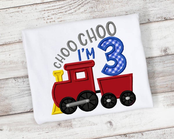 Choo Choo I'm 3, 3rd Birthday Shirt