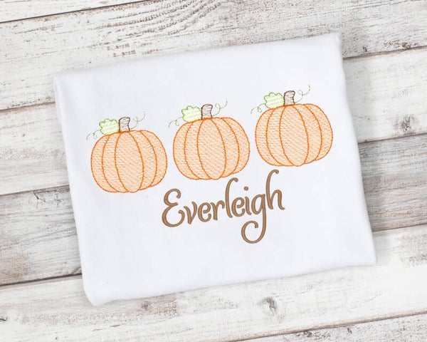 Personalized Pumpkin Trio