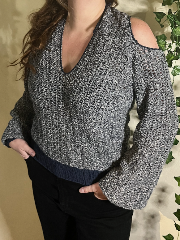 Cold-Shoulder-Sweater "Rebel Yell"