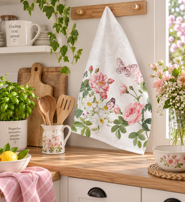 Kitchen towel Amelia white
