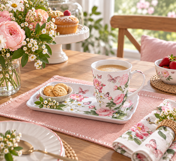 Tray melamine 13x21 cm Amelia white