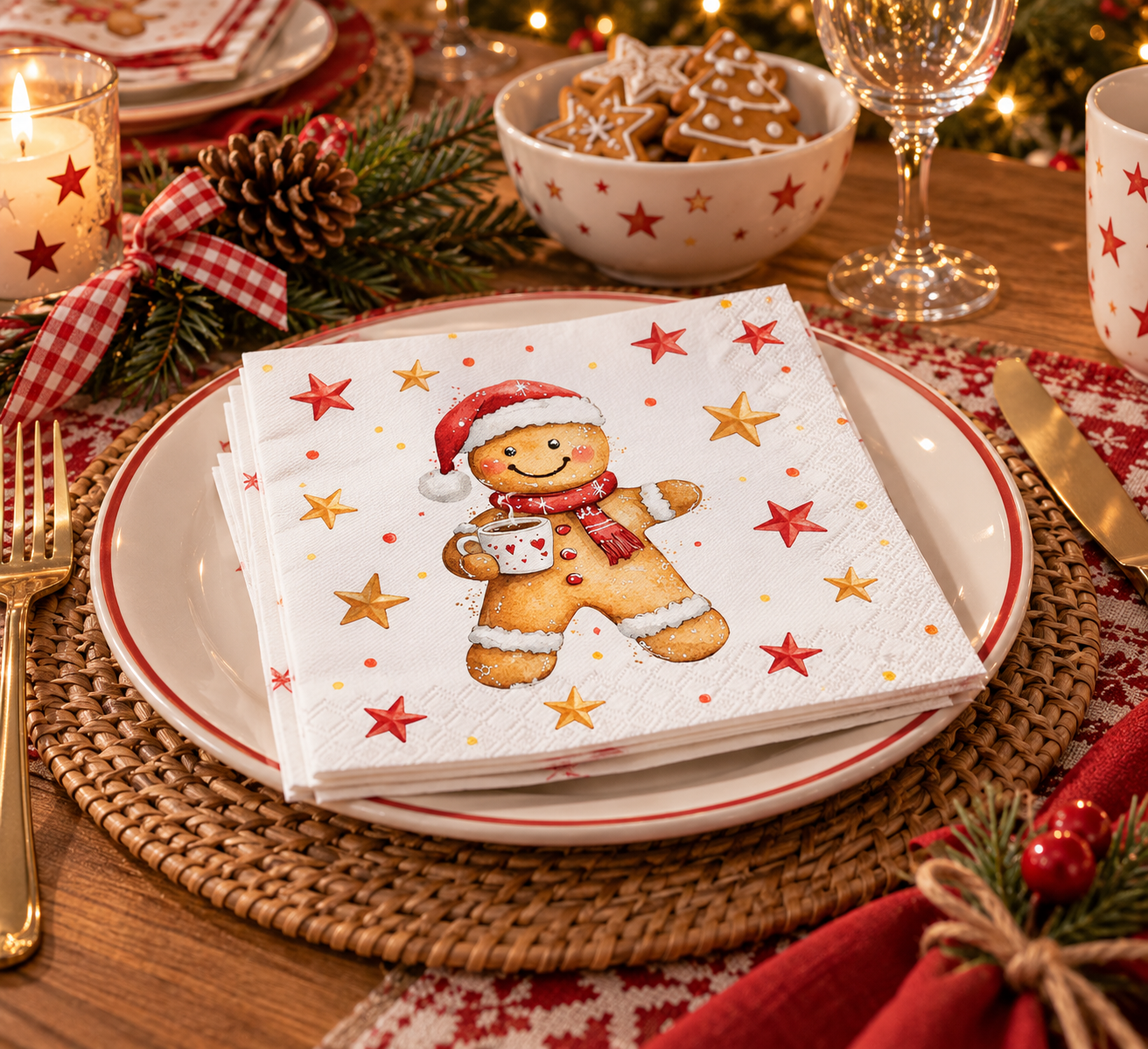 Napkin 33 Cocoa and cookie