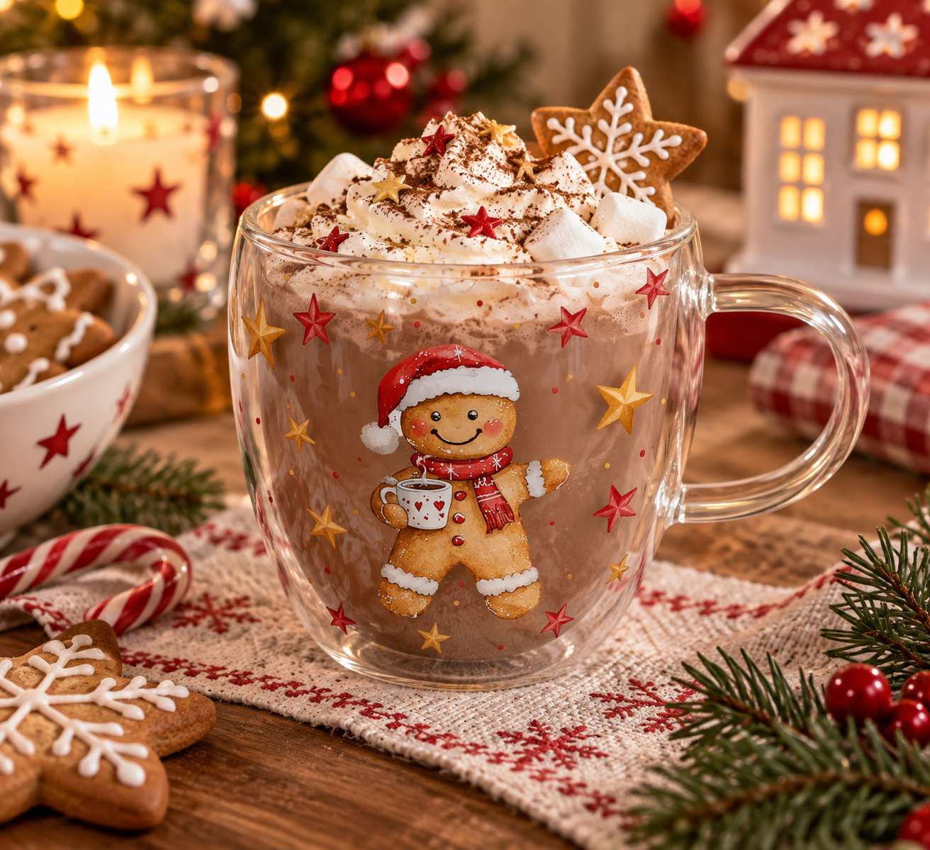 Double-walled glass 0.2 L Cocoa and cookie