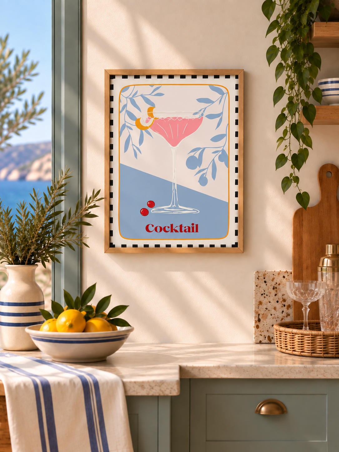 CUADRO LIENZO PS 30X2X40 COCKTAIL