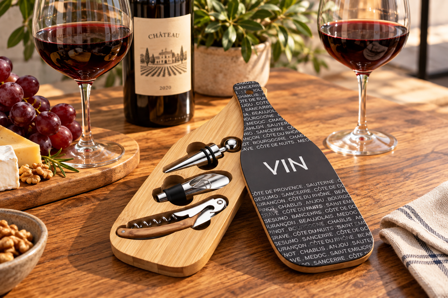 VINO SET 4 BAMBU INOX 10X29X3 NATURAL