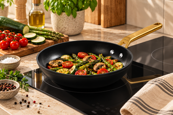 SARTEN 20 CM ALUMINIO FORJADO. ICONIC NEGRO. FULL INDUCTION.