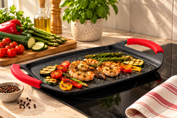 PLANCHA-GRILL ALUM FUND 47 CM.ECO PIEDRA