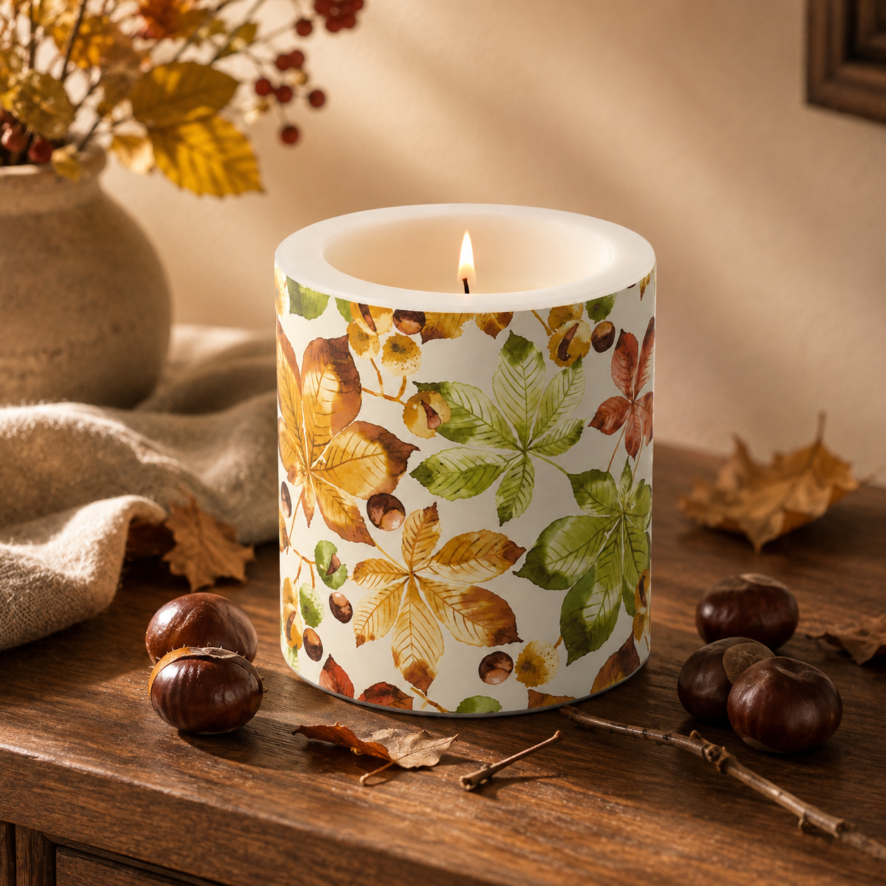 Candle medium Castanea