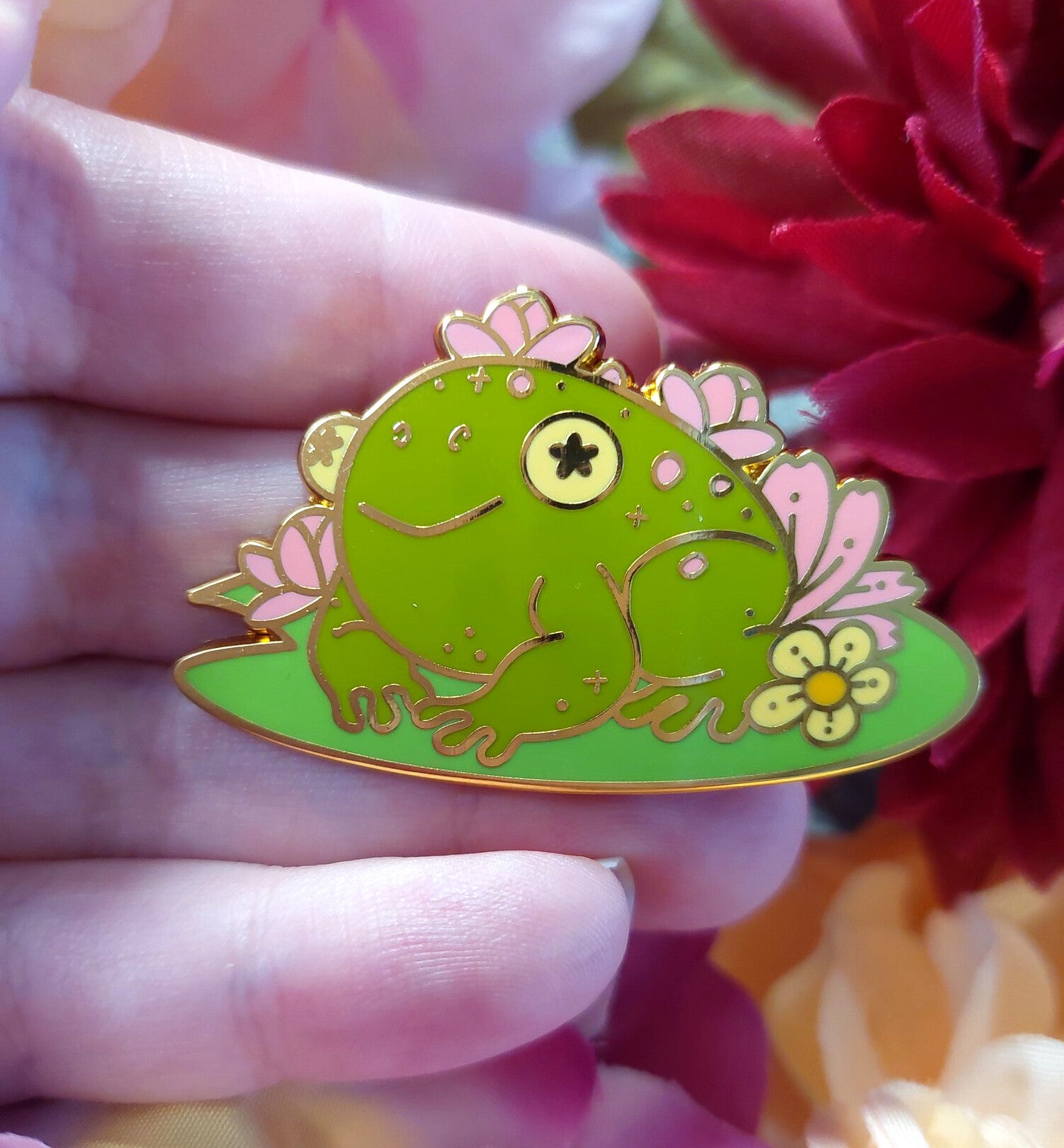 Lilypad Frog Enamel Pin