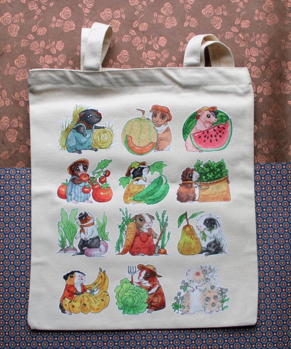 Guinea Pigsty Zippered Tote Bag