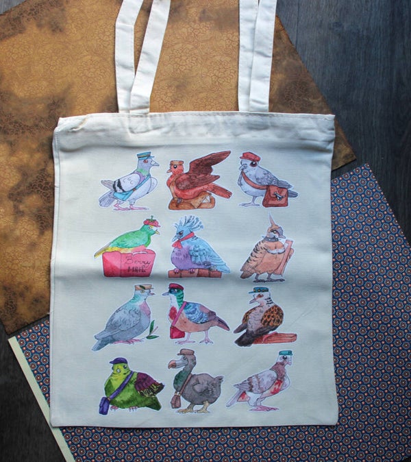 Pigeon Post Zippered Tote Bag