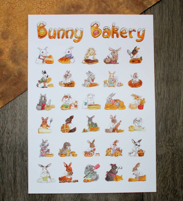 "Bunny Bakery" Print