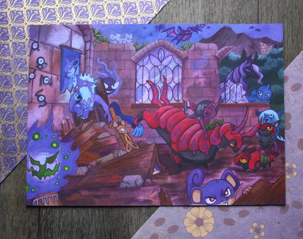 "Pokemon in the Ruins" Art Print